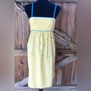 Urban Renewal Yellow & Blue Daisy Floral Summer Dress Size M/L